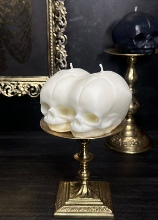 Double Fetal Skull Candle
