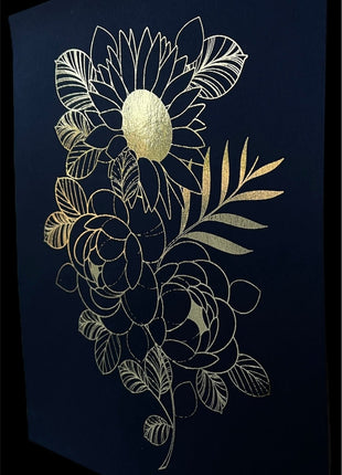 Peony and Sunflower Print