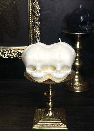 Double Fetal Skull Candle