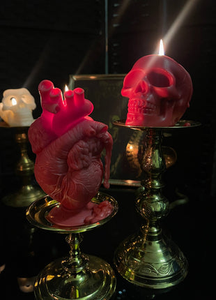 Red Heart Candle