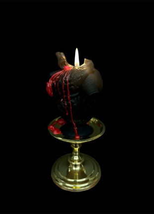 Bleeding Black Heart Candle