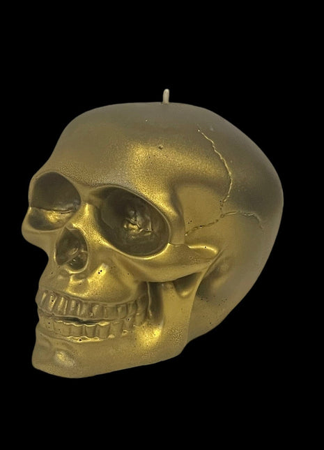 Bleeding Gold Skull Candle